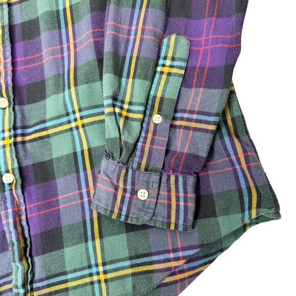 Polo Ralph Lauren Plaid Button Down Shirt Mens Medium Brushed Cotton Flannel - Picture 4 of 7